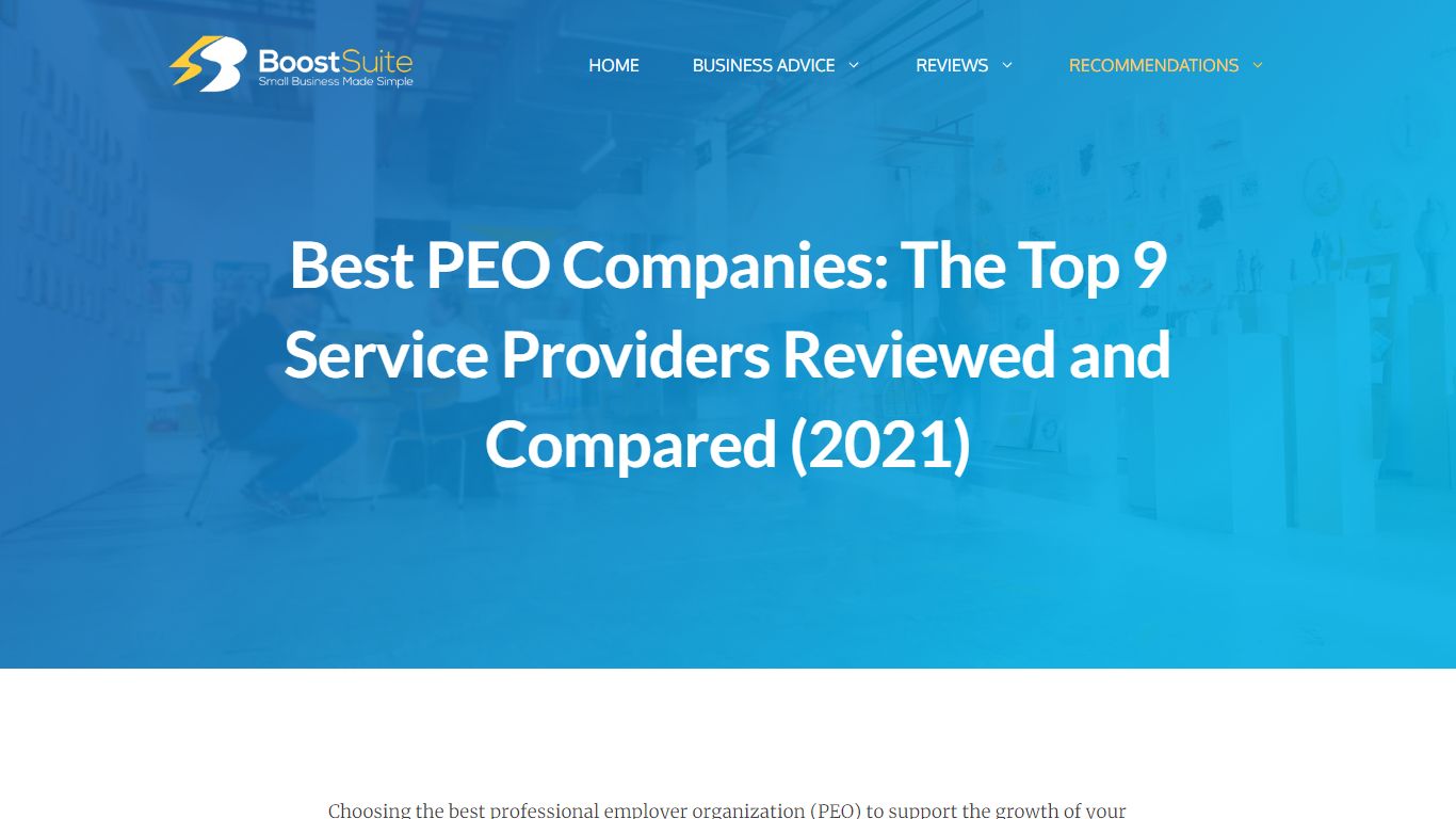 The Best PEO: Top 9 Companies Reviewed & Compared (2022) - Boost Suite