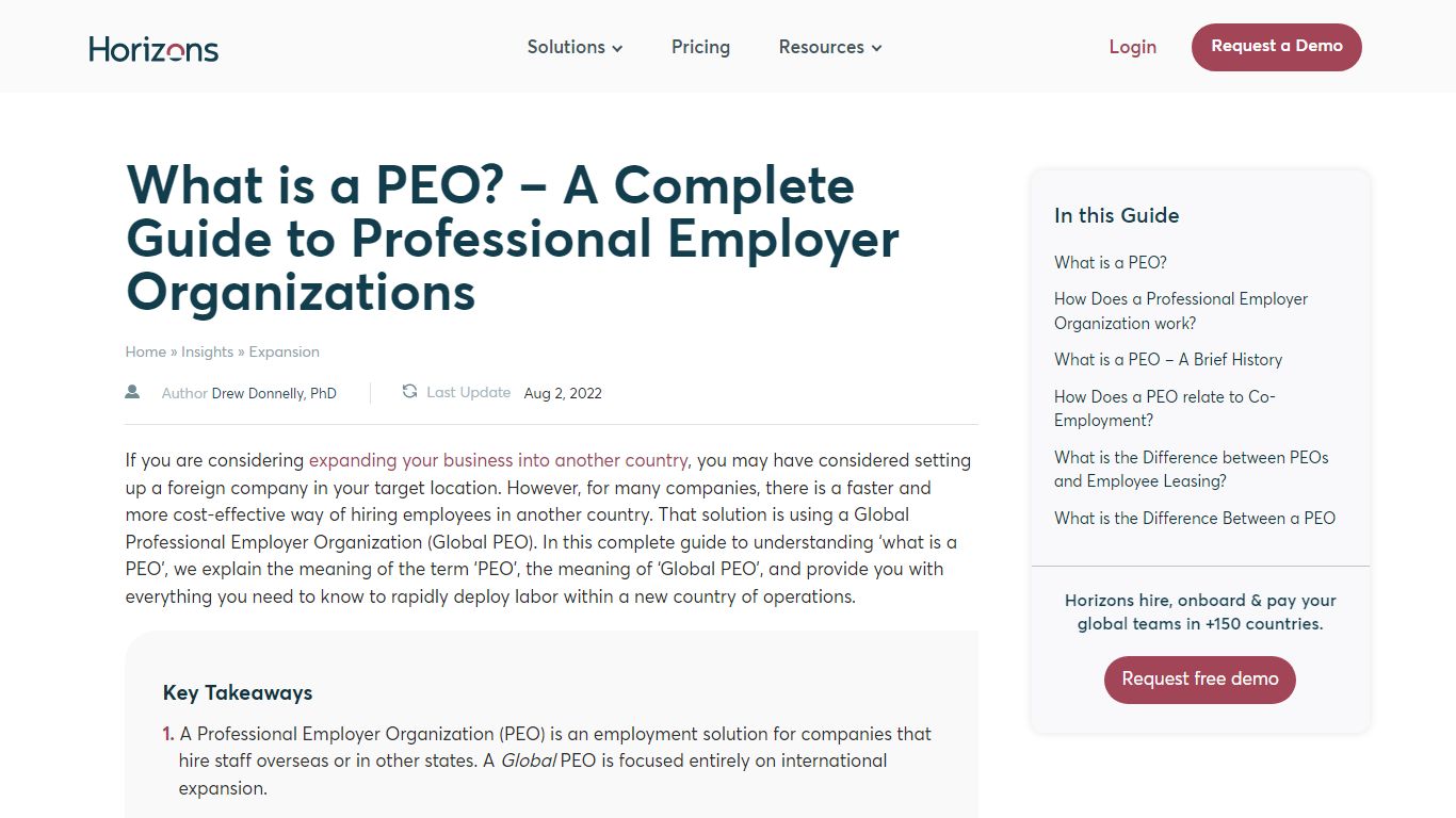 What is a PEO? How Does it Work & Why Use One? - Horizons